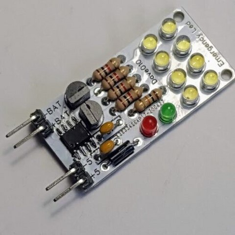 Lampada Di Emergenza 8 Led modulo a 5V per batterie litio 3,7V